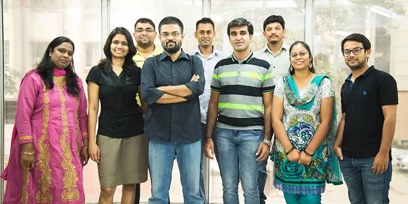 Ananth Reddy (4th from left) with his team 