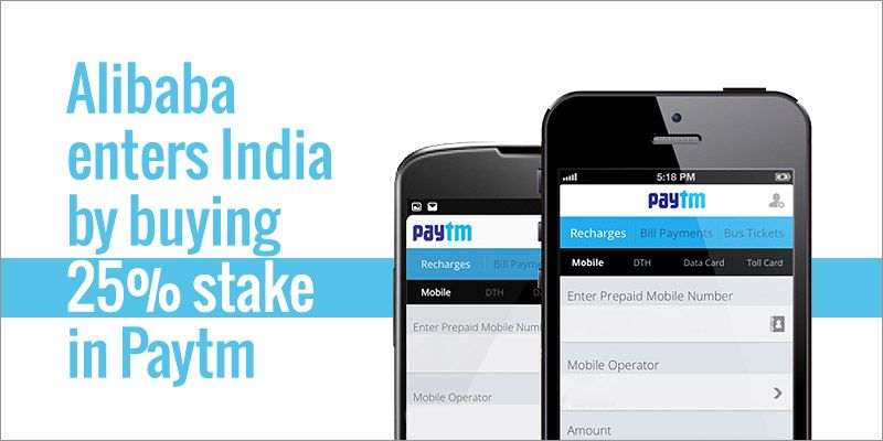 Jack Ma’s Alibaba enters India by buying 25% stake in Paytm   