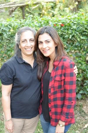 Tejini with her mother