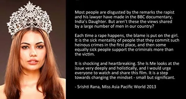 Miss Asia Pacific World 2013 Srishti Rana on 'She is me'