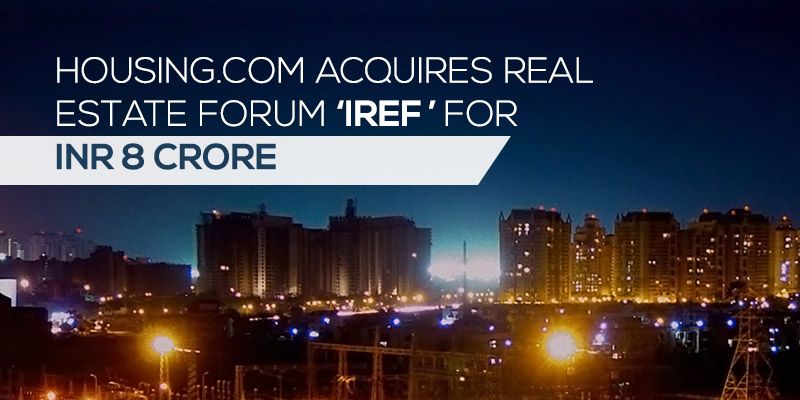 Housing.com acquires online real estate forum IREF for INR 8 crores