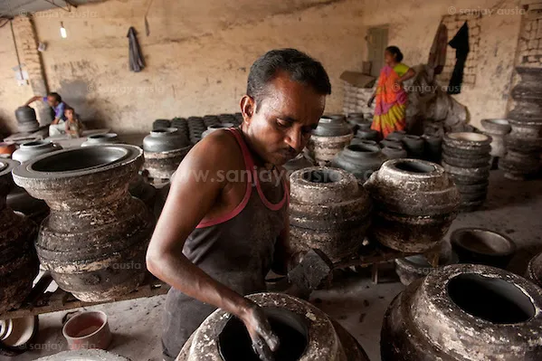 Prajapati's factory churning out clay appliances