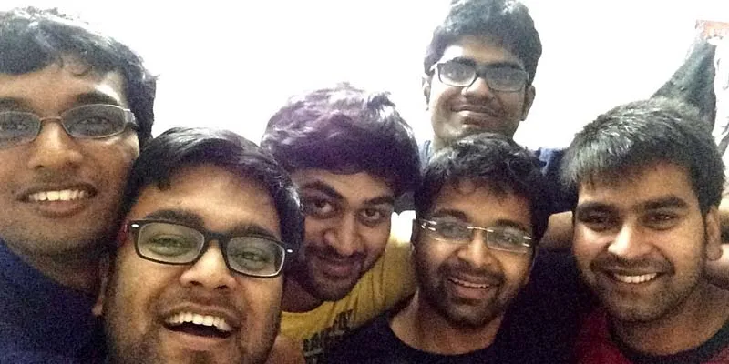 Karthik with his friends at VIT