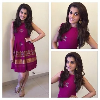 Bollywood actress Tapsee Pannu in a Mogra creation
