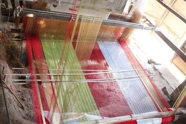 Weaving of cotton silk