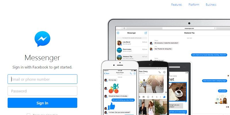 Facebook launches a website for Messenger, opens up platform for businesses and developers