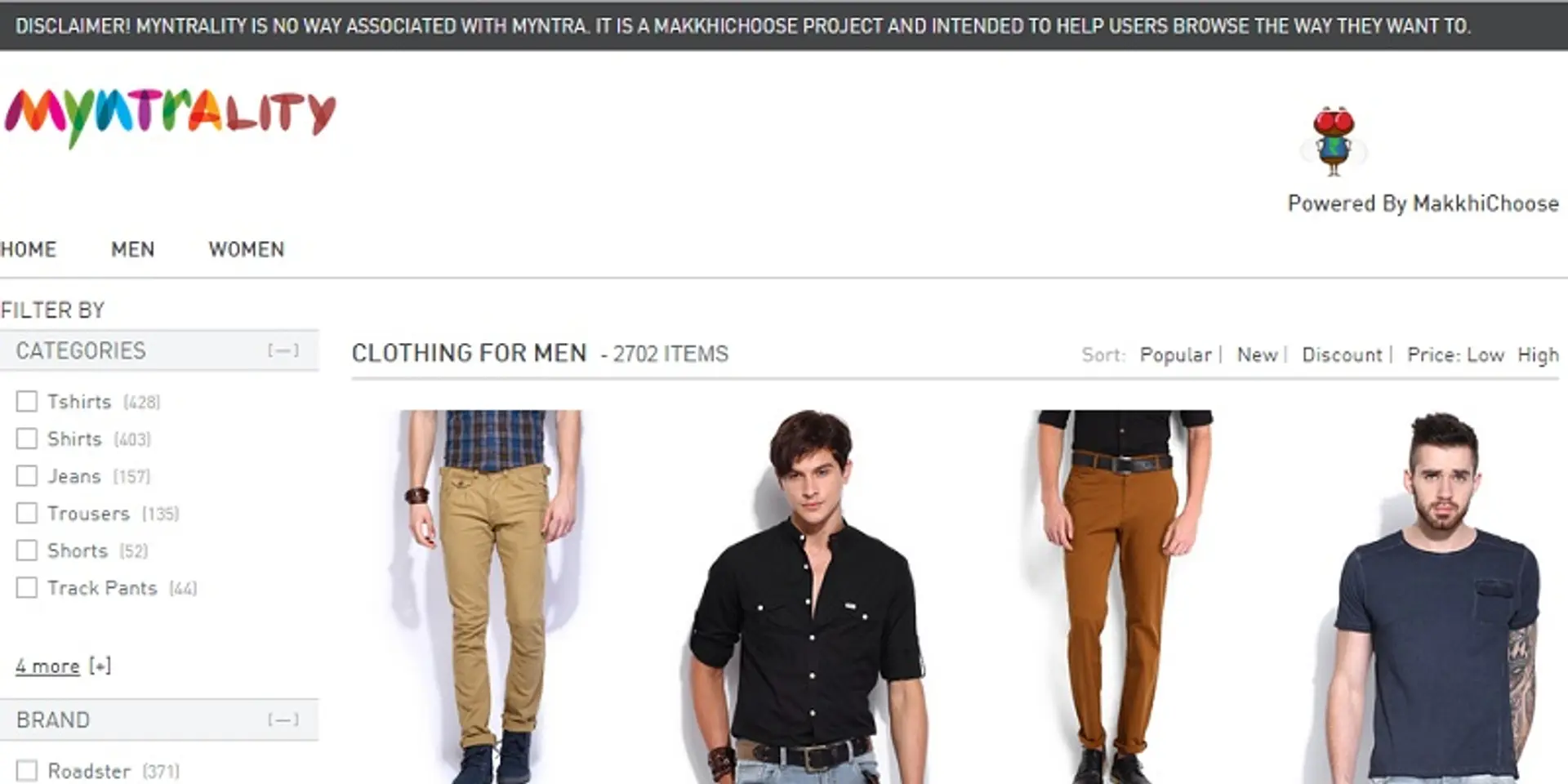 For all those who don't like Myntra's app-only move, MakkhiChoose launches Myntrality