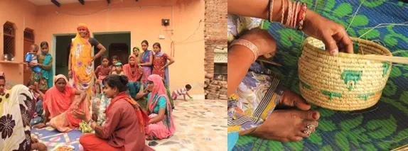 Impact Edge students with self-help group Swamika village, Haryana