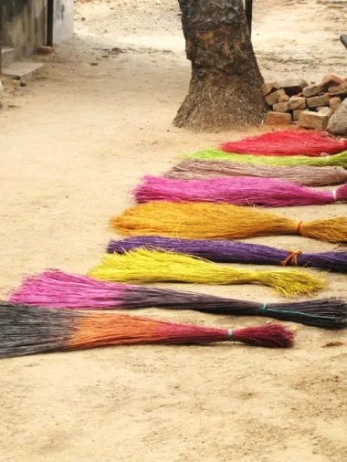 Visit to Pathamadai where Industree asssted with the relauch of Veeranallurv grass dyeing