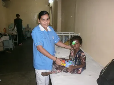 Toys are distributed to kids after eyes surgeries at the LV Prasad eye institute