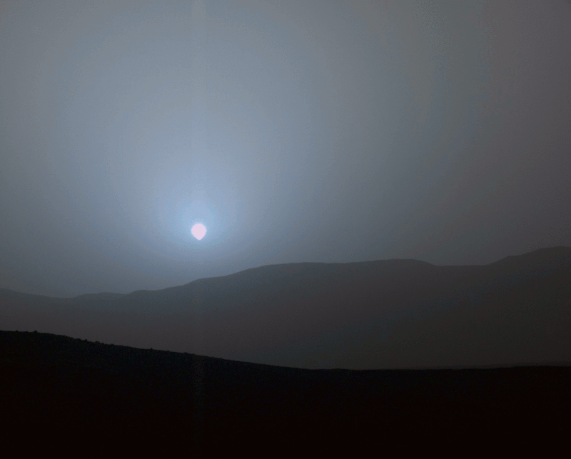 Sunset Sequence in Mars' Gale Crater (Animation) (NASA/JPL-Caltech/MSSS/Texas A&M Univ.)