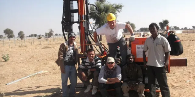 Team SunTap with the ramming machine