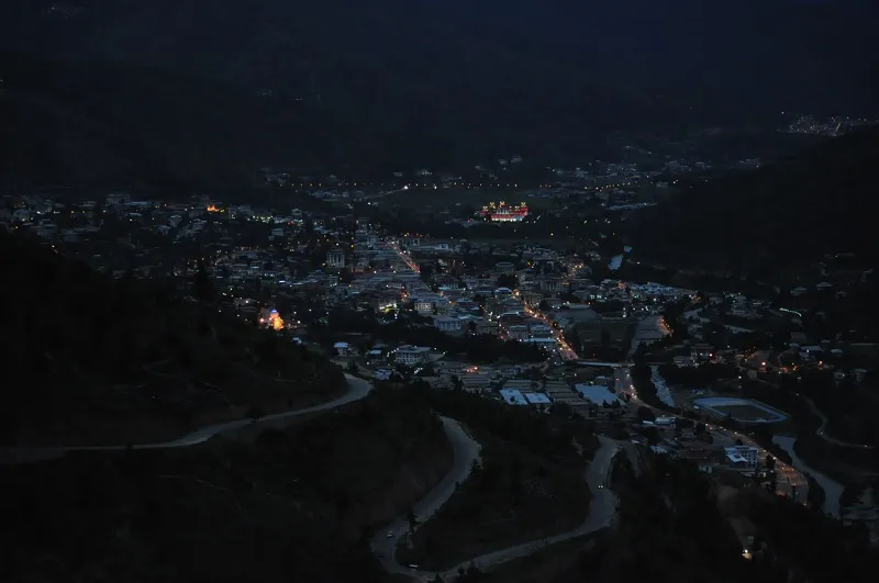 Thimphu in the night time