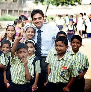 Prashant Mehrishi, with the students he taught at TFI