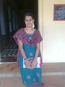 Ashweetha during her college days in the village
