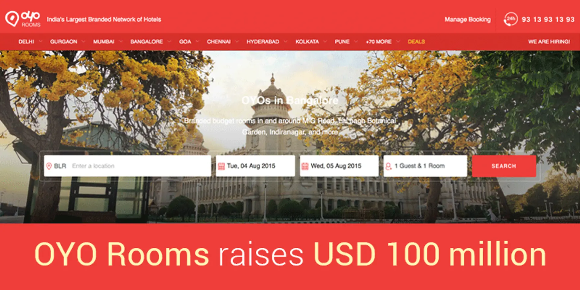 Budget hotel segment heats up as Oyo Rooms secures $100M round led by Softbank