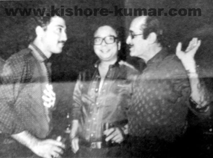 L-R Mansoor, R D Burman, and Mansoor's father