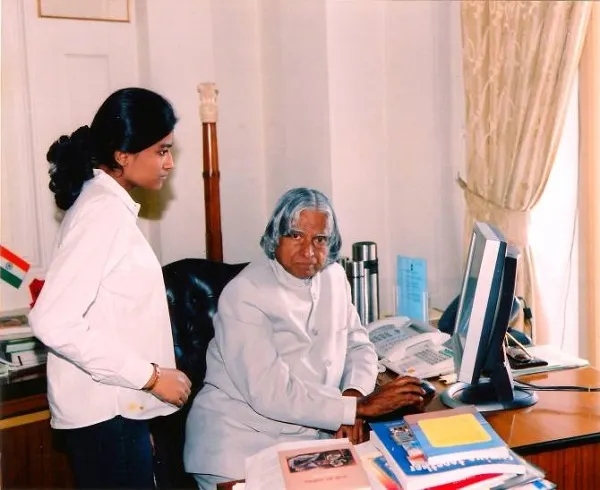 Malvika with president Kalam