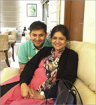 Rashmi with her son