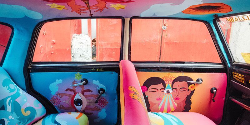 This designer left a budding career in London to turn Mumbai taxis into fully-functional works of art   