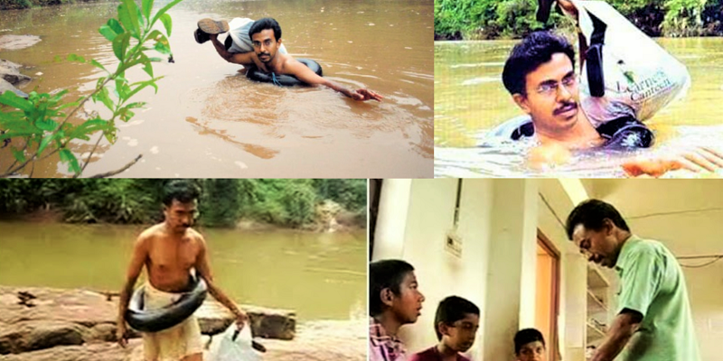 This teacher from Kerala swims to school daily, and has never missed a class
