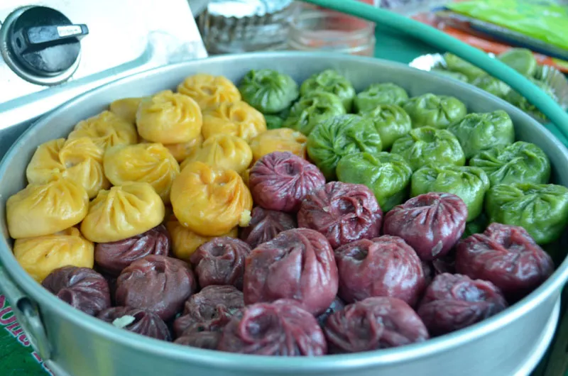 Coloured momos!