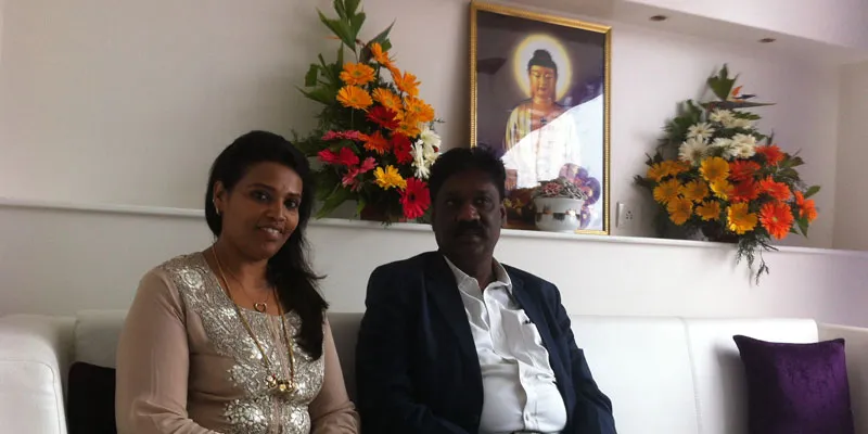 Raja Nayak with his wife Anita.