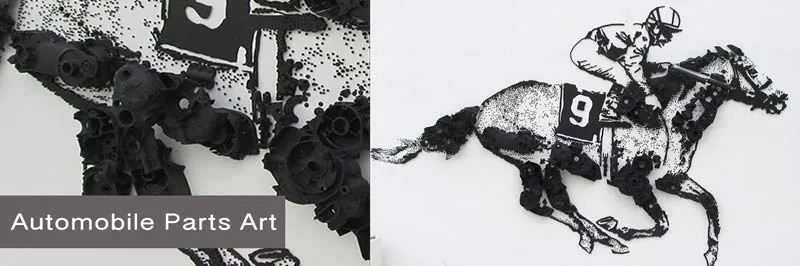 Wajid Khan's art work with autoparts