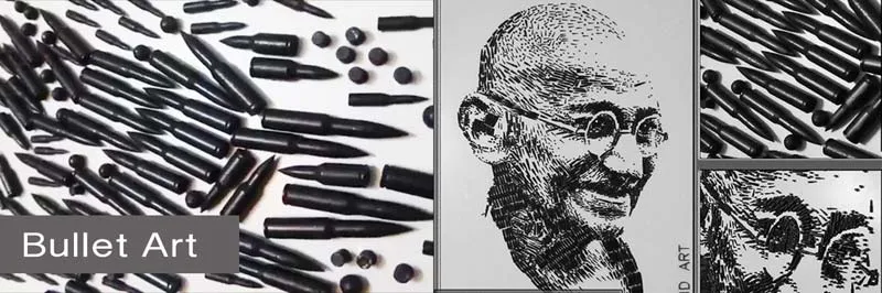 Wajid Khan's bullet art work