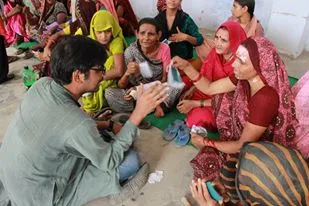 Prakhar with Village Women