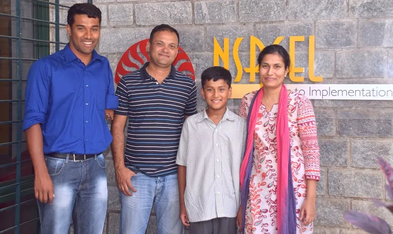 Sharath Gayakwad with other co-founders of the venture Gamatics