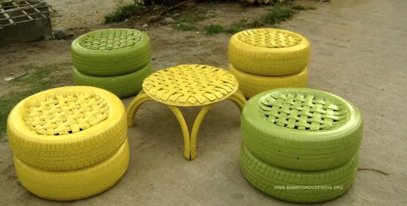 chairs made out of tires