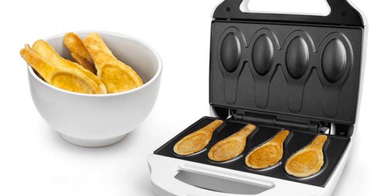 The edible spoon maker lets you bake your spoons and eat them too
