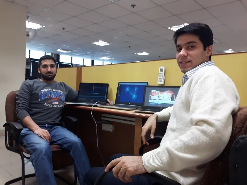 From left to right - Abhishek Sharma and Tarun Wig, founders of Innefu Labs