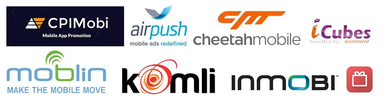 The adnetworks used during the campaign 