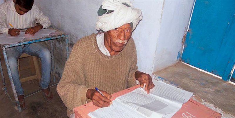 This 77-year-old villager hopes to pass class 10 after 46 failed attempts