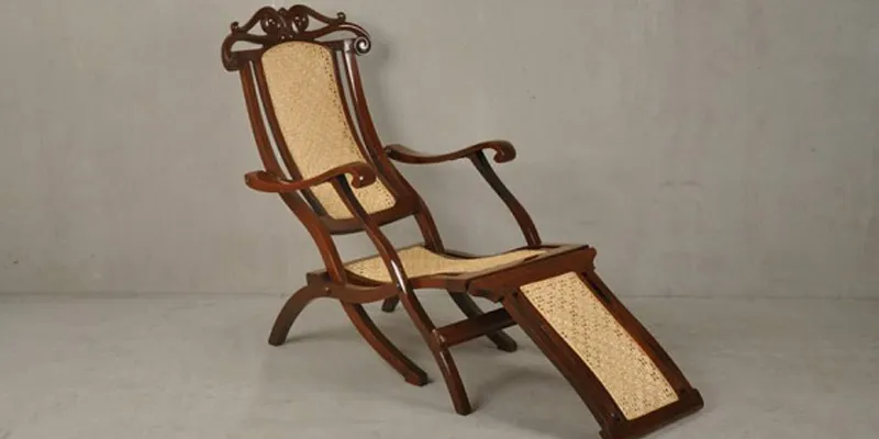 A steamer deck chair