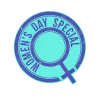 women's day logo blue