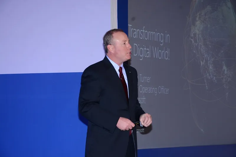 Kevin Turner, WW COO- Microsoft speaking at the summit