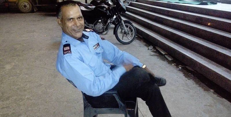 This retired army man works as a security guard by day and teaches slum children by night