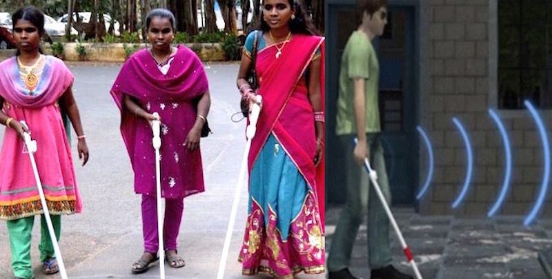 Researchers at IIT Delhi have developed a cane that helps the visually impaired walk