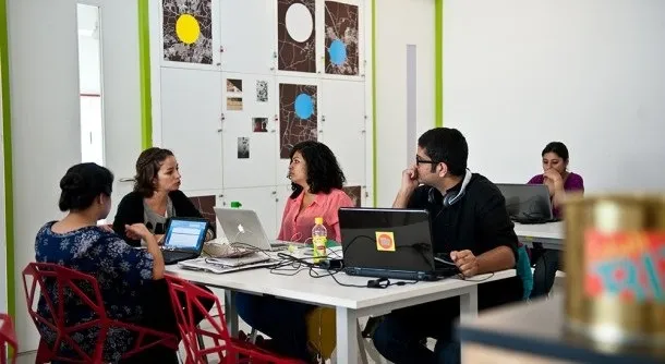 Souad (middle) with her colleagues at NUMA