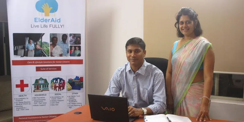 Santosh Abraham and Dr. Vandana, Co-founders of ElderAid