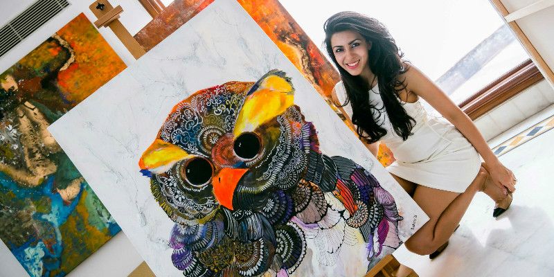 Sensuous strokes and vibrant colours impart an ethereal quality to Bahaar Dhawan’s art