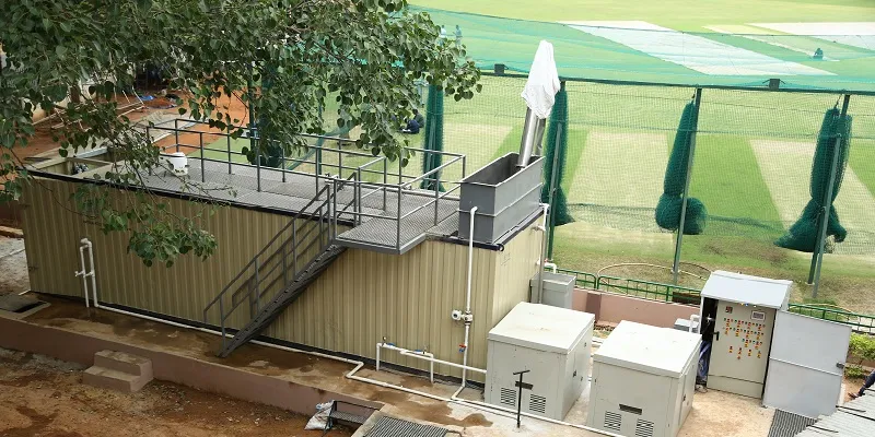 The Sewage treatment plant installed at Chinnaswamy stadium