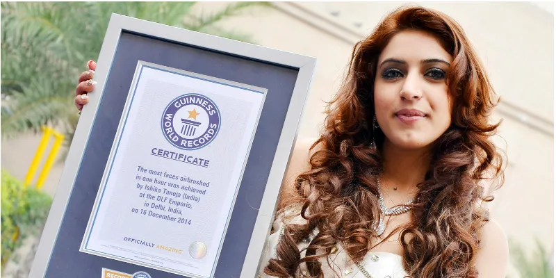 Ishika Taneja with her Guiness Certificate YourStory