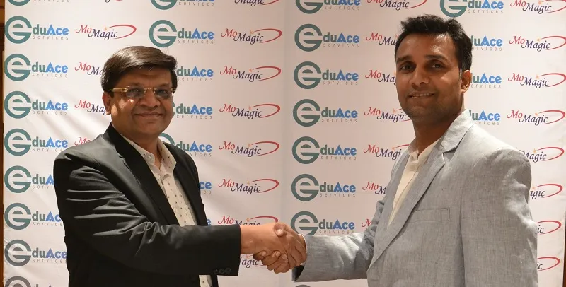 Arun Gupta Founder & CEO MoMagic with Gaurava Yadav, Founder & CEO, EduAce Services (L to R)
