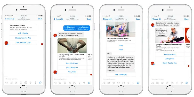 Lybrate’s online doctor consultation service on Facebook Messenger