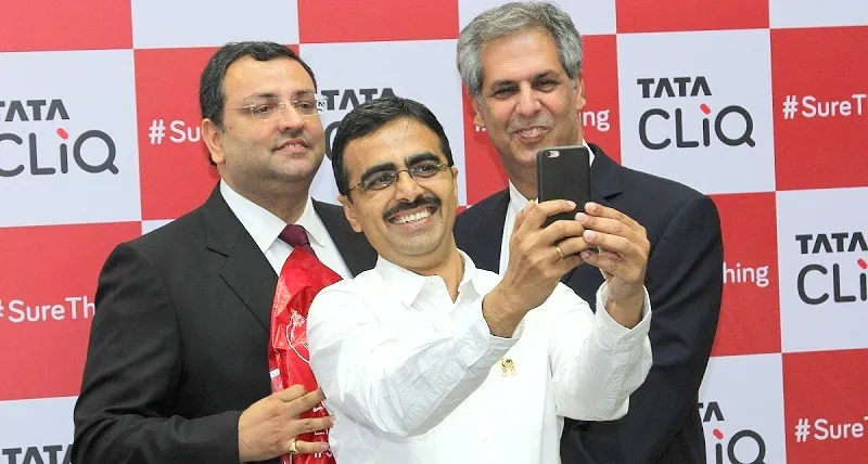 From Left-Right: Cyrus P Mistry, Noel Tata and Ashutosh Pandey launch TataCliQ.com