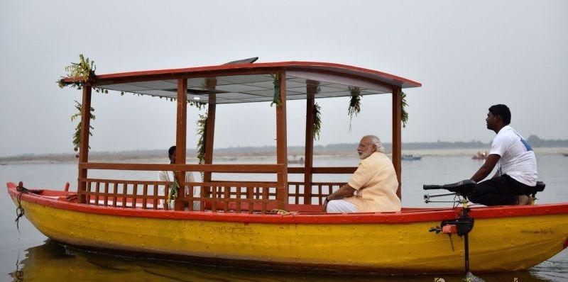 PM Modi launches solar-powered e-boats in Varanasi